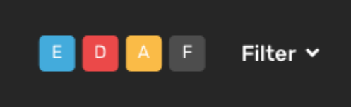 E/D/A/F filter buttons